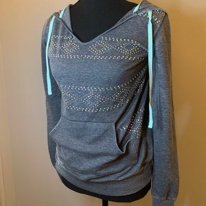 Grey bedazzled sweatshirt